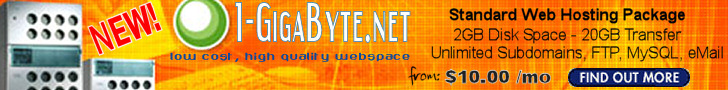Quality Hostling for less - 1-GB.NET