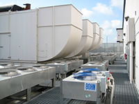 four diesel generators onsite,  HVAC systems are condenser units by BOHN